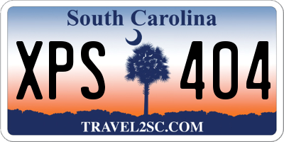 SC license plate XPS404