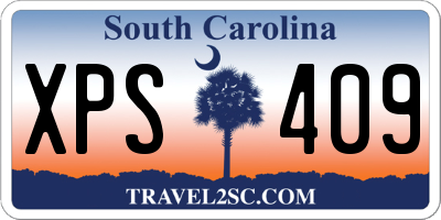 SC license plate XPS409