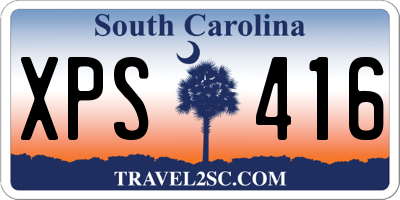 SC license plate XPS416
