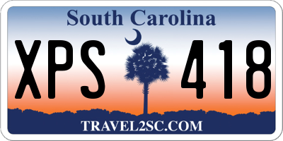 SC license plate XPS418