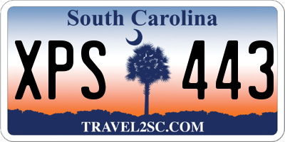 SC license plate XPS443