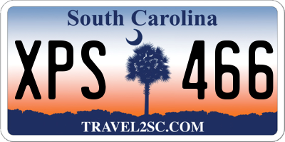 SC license plate XPS466