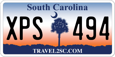 SC license plate XPS494