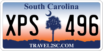 SC license plate XPS496