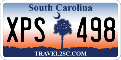 SC license plate XPS498