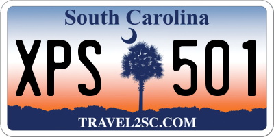 SC license plate XPS501