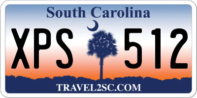 SC license plate XPS512