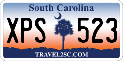 SC license plate XPS523