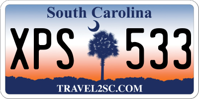 SC license plate XPS533