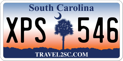 SC license plate XPS546
