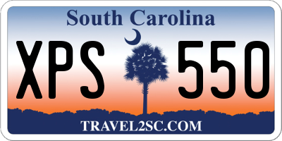 SC license plate XPS550
