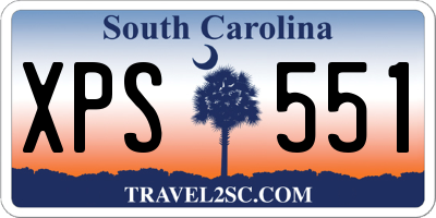 SC license plate XPS551