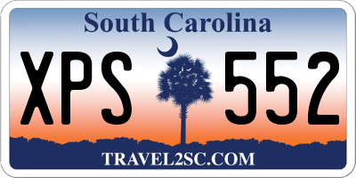 SC license plate XPS552