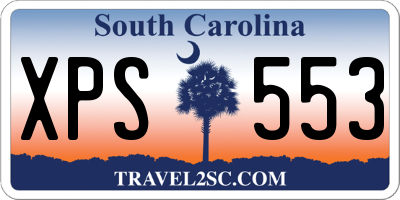 SC license plate XPS553