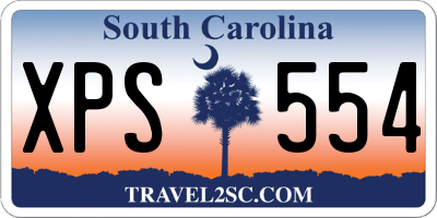 SC license plate XPS554