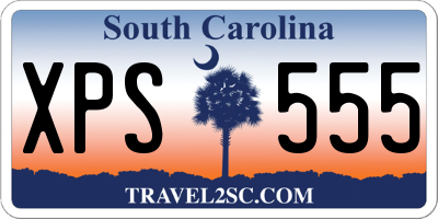 SC license plate XPS555