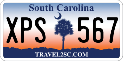 SC license plate XPS567