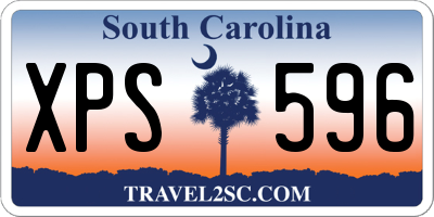 SC license plate XPS596