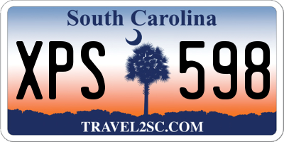 SC license plate XPS598