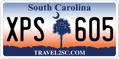 SC license plate XPS605