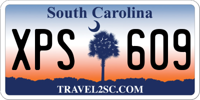 SC license plate XPS609