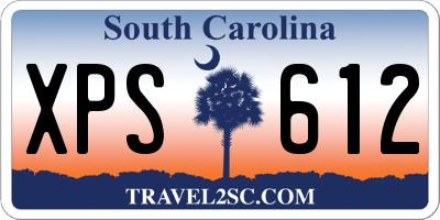 SC license plate XPS612