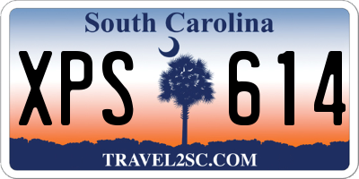 SC license plate XPS614