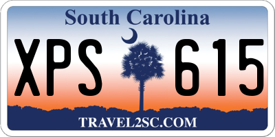 SC license plate XPS615