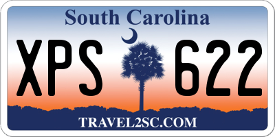 SC license plate XPS622