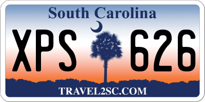 SC license plate XPS626