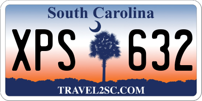 SC license plate XPS632