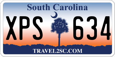 SC license plate XPS634