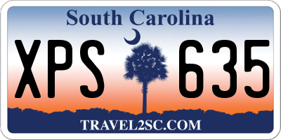 SC license plate XPS635