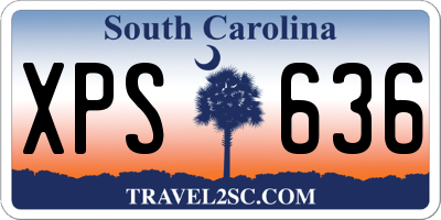 SC license plate XPS636