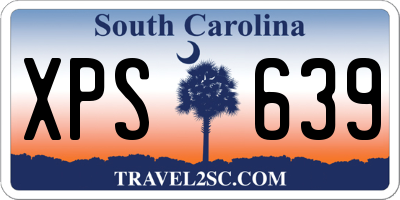 SC license plate XPS639