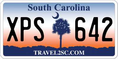 SC license plate XPS642