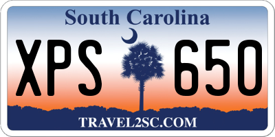 SC license plate XPS650