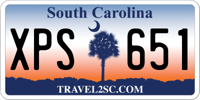SC license plate XPS651