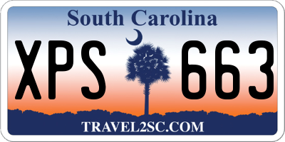 SC license plate XPS663