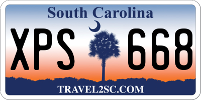SC license plate XPS668