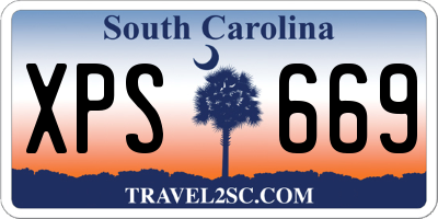 SC license plate XPS669