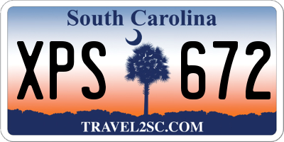 SC license plate XPS672