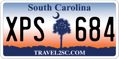 SC license plate XPS684