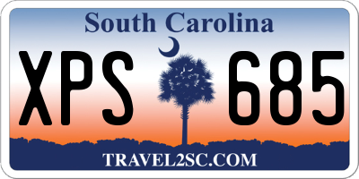 SC license plate XPS685