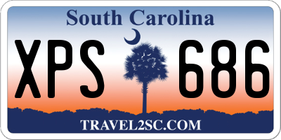 SC license plate XPS686