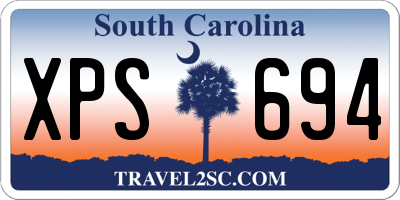 SC license plate XPS694