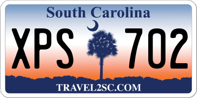 SC license plate XPS702
