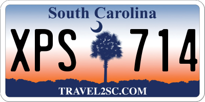 SC license plate XPS714