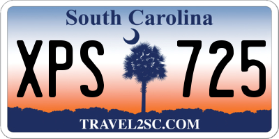 SC license plate XPS725