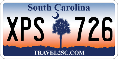 SC license plate XPS726